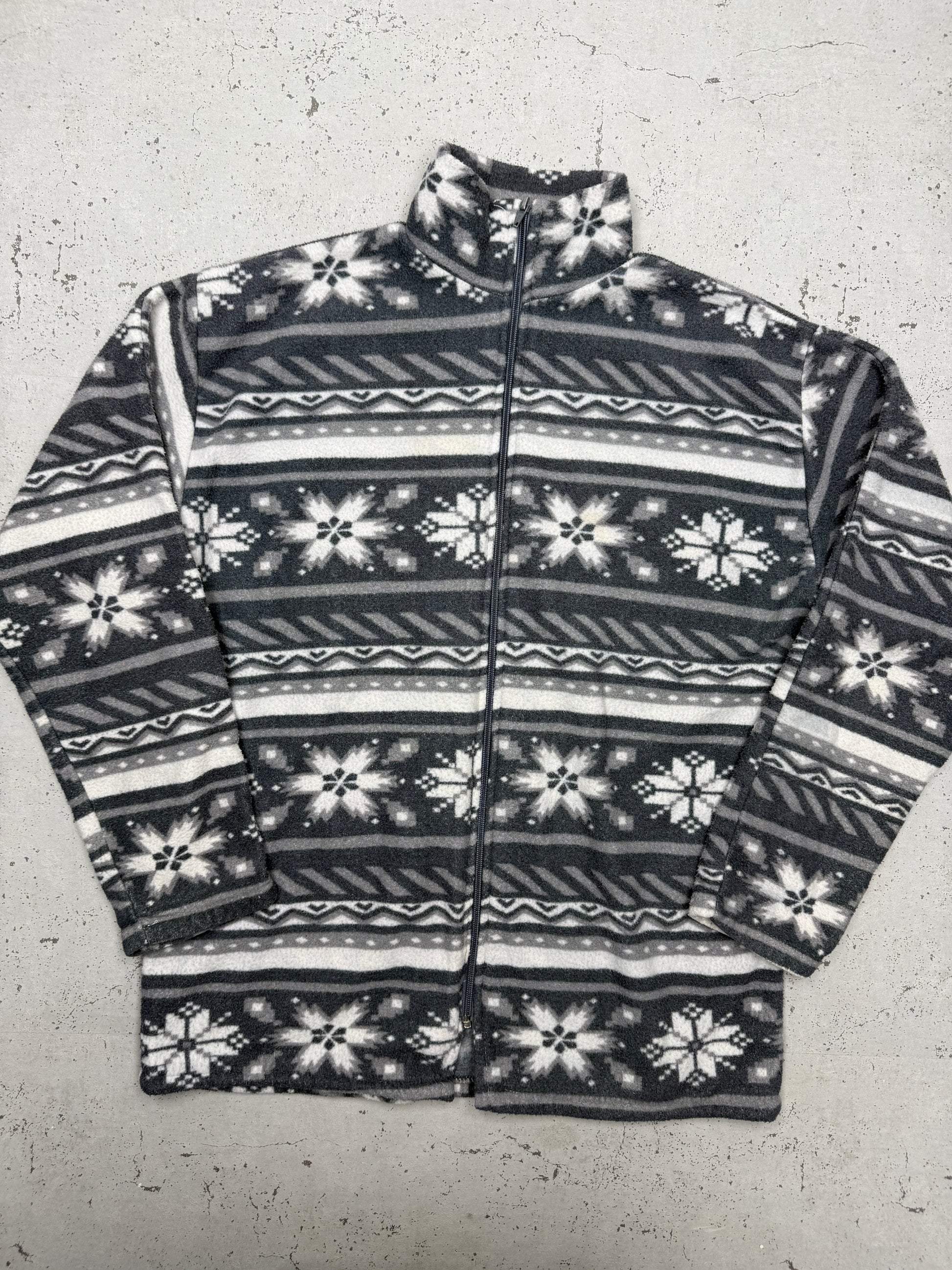 New Castle Norweger Schneeflocken Fleecejacke grau – Foto 2