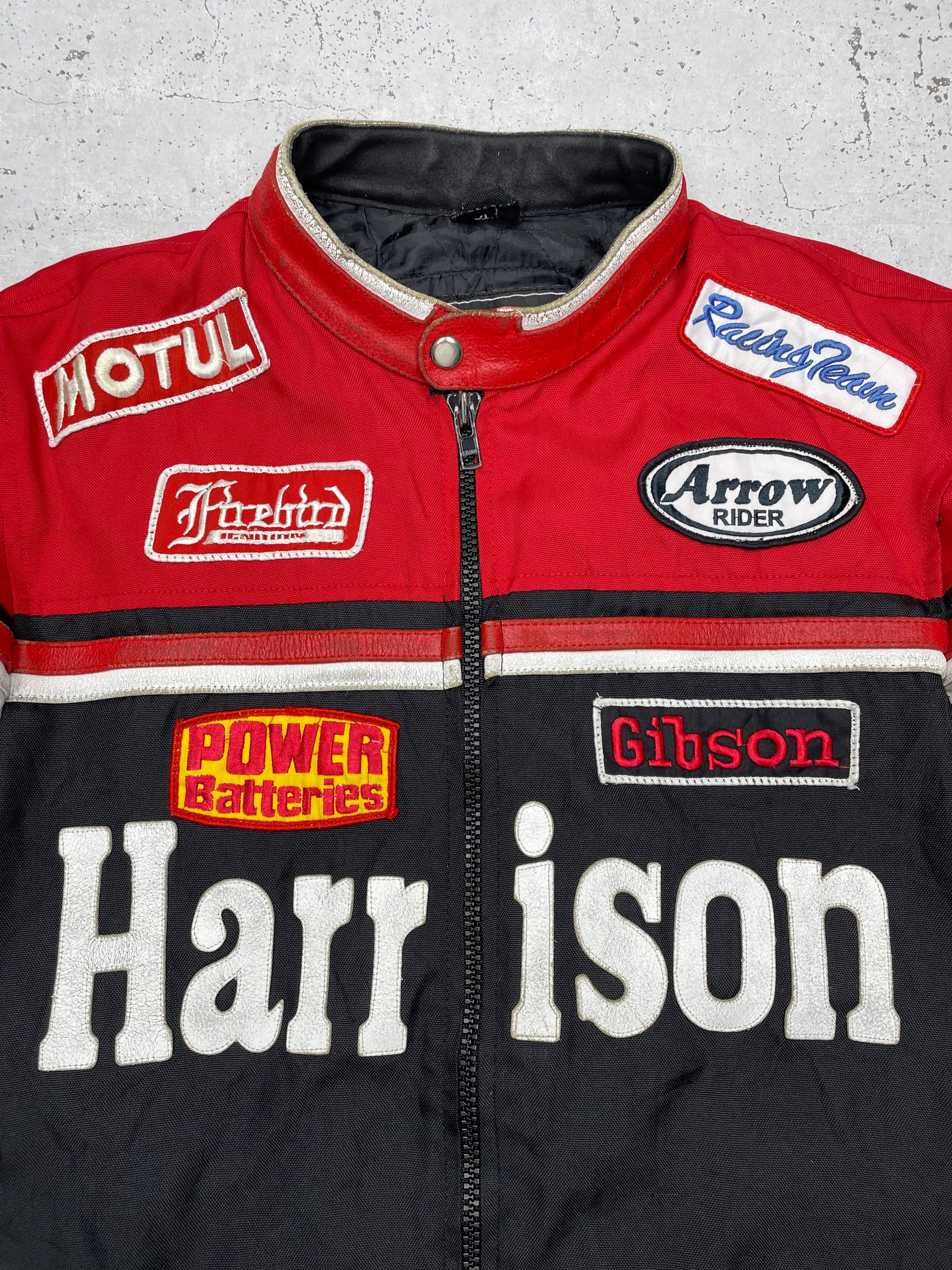 Arrow Harrsion Nascar Vintage Racing Motorradjacke schwarz rot L - MonkeysVintage