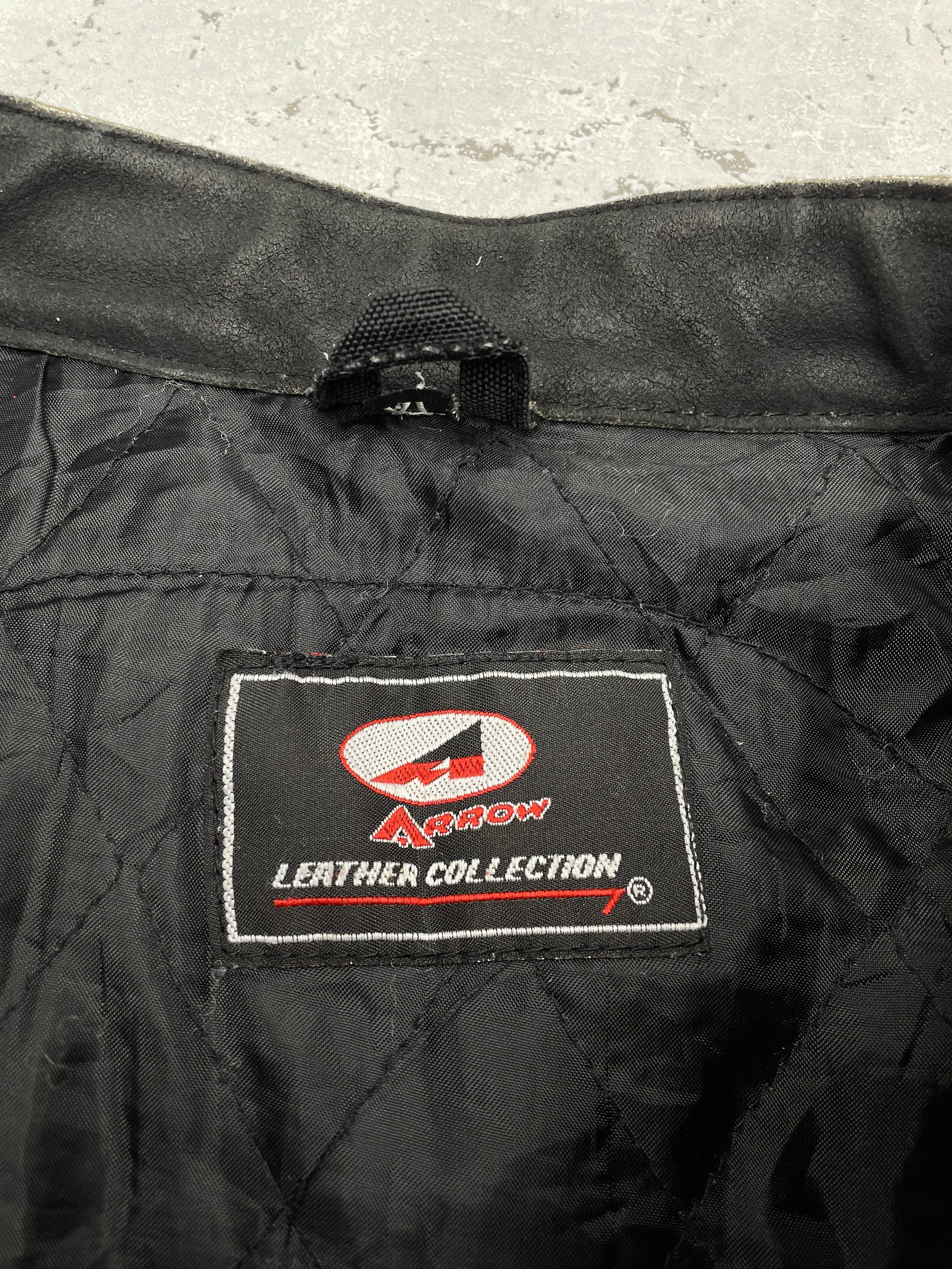 Arrow Harrsion Nascar Vintage Racing Motorradjacke schwarz rot L - MonkeysVintage