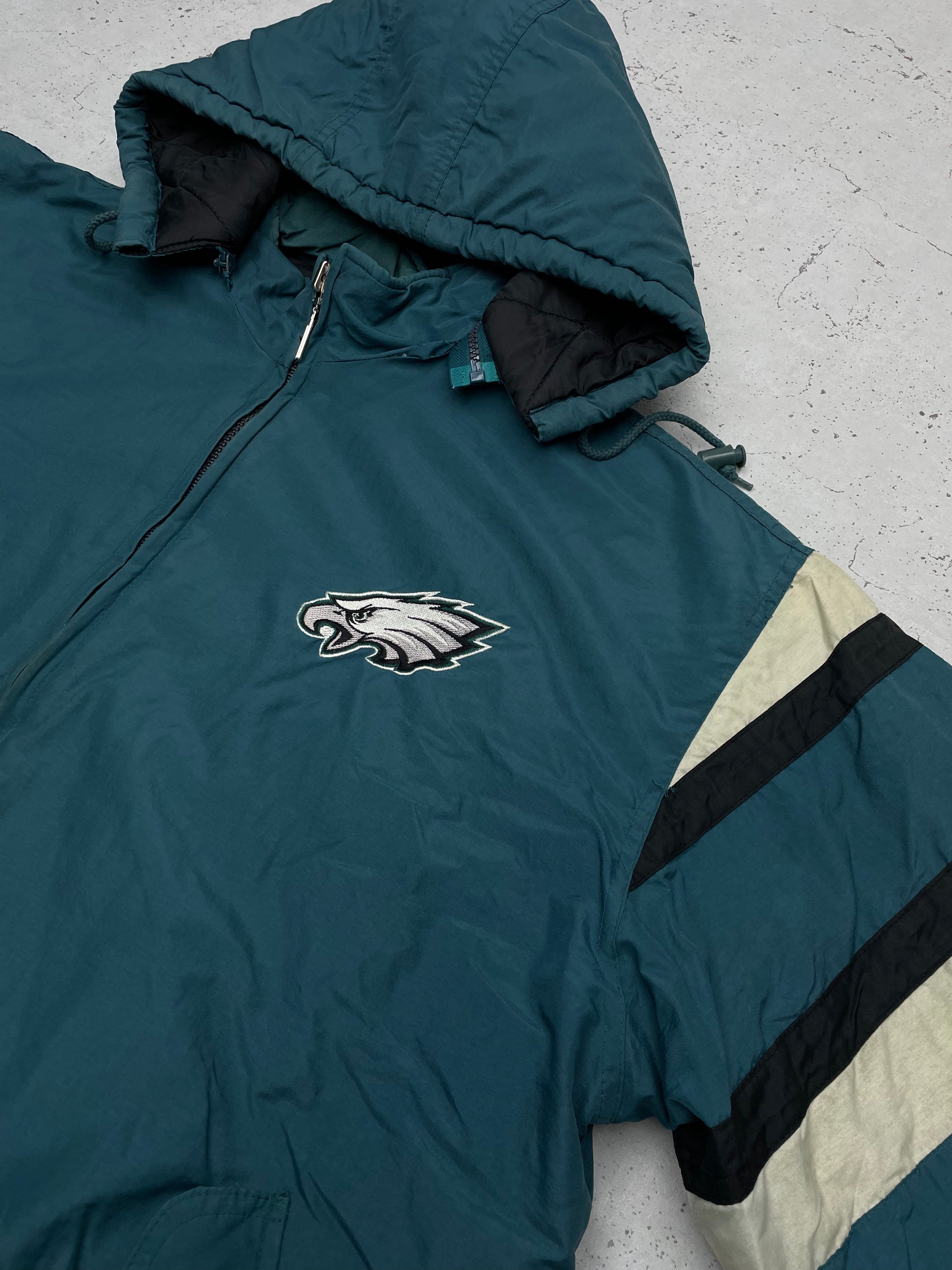 NFL Eagles 90s Vintage Jacke grün blau L - MonkeysVintage