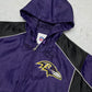NFL Baltimore Ravens Vintage Windbreaker Jacke lila schwarz XL - MonkeysVintage