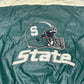 NFL Vintage Michigan State Spartans Collegejacke Leder grün beige L - MonkeysVintage