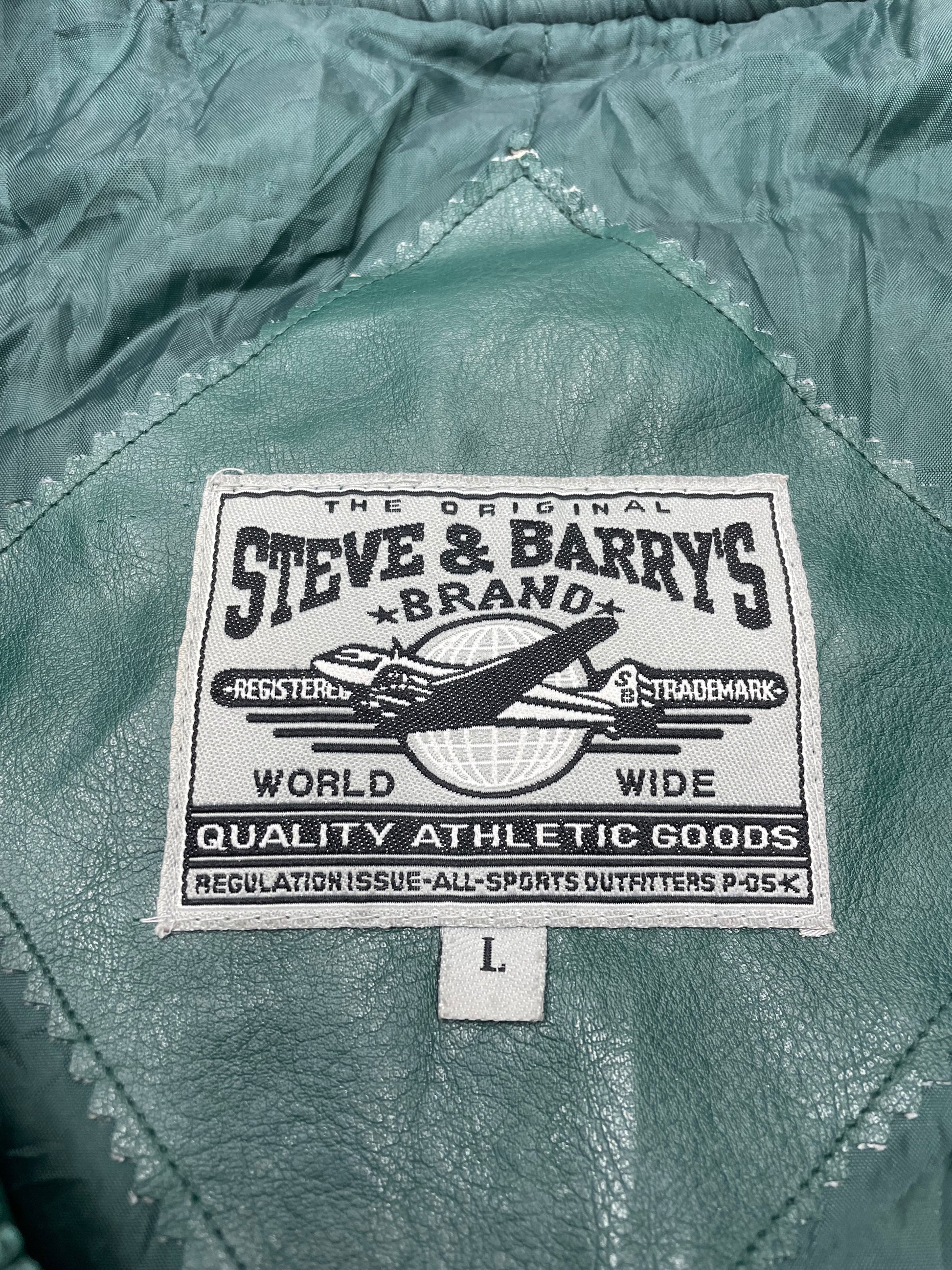 NFL Vintage Michigan State Spartans Collegejacke Leder grün beige L - MonkeysVintage