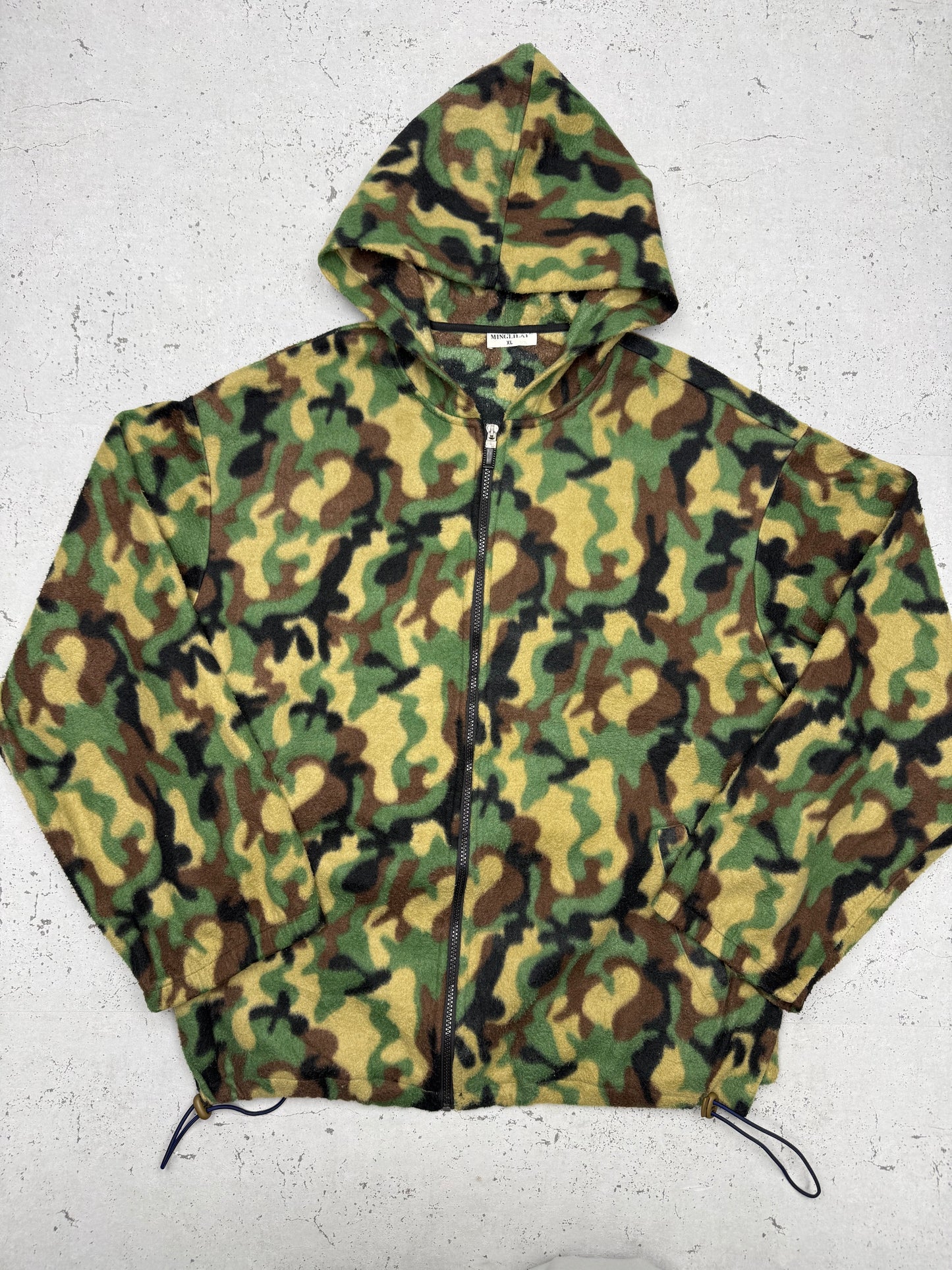 Camouflage Fleece Hoodie grün – Foto 2