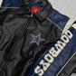 NFL Dallas Cowboys Vintage Lederjacke Collegejacke blau schwarz XL - MonkeysVintage