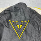 Dainese Vintage Lederjacke Mottoradjacke schwarz gelb M - MonkeysVintage