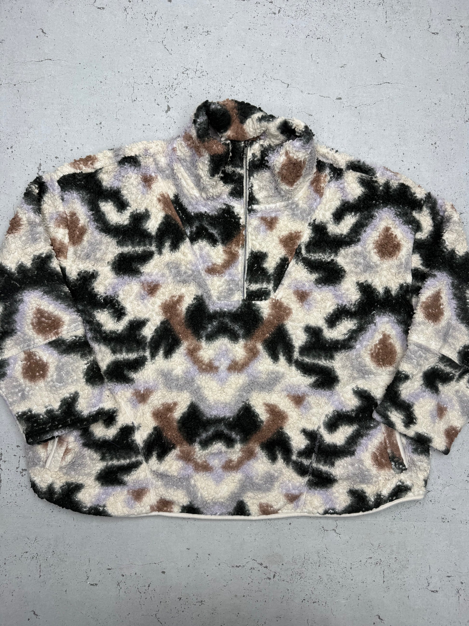 Next Downtime Aztec Sherpa Fleece Troyer beige – Foto 2