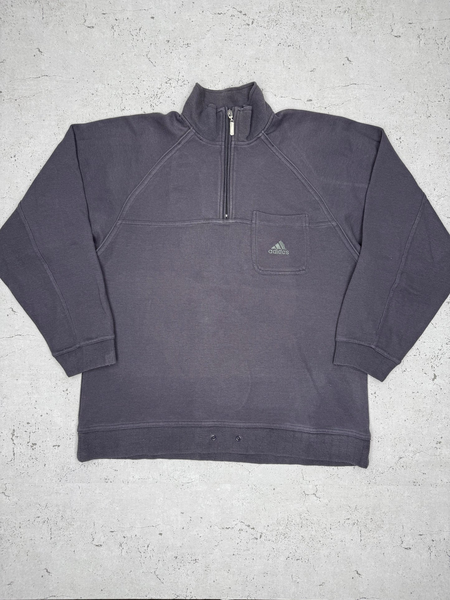 Adidas Vintage Zip Sweatshirt S - MonkeysVintage