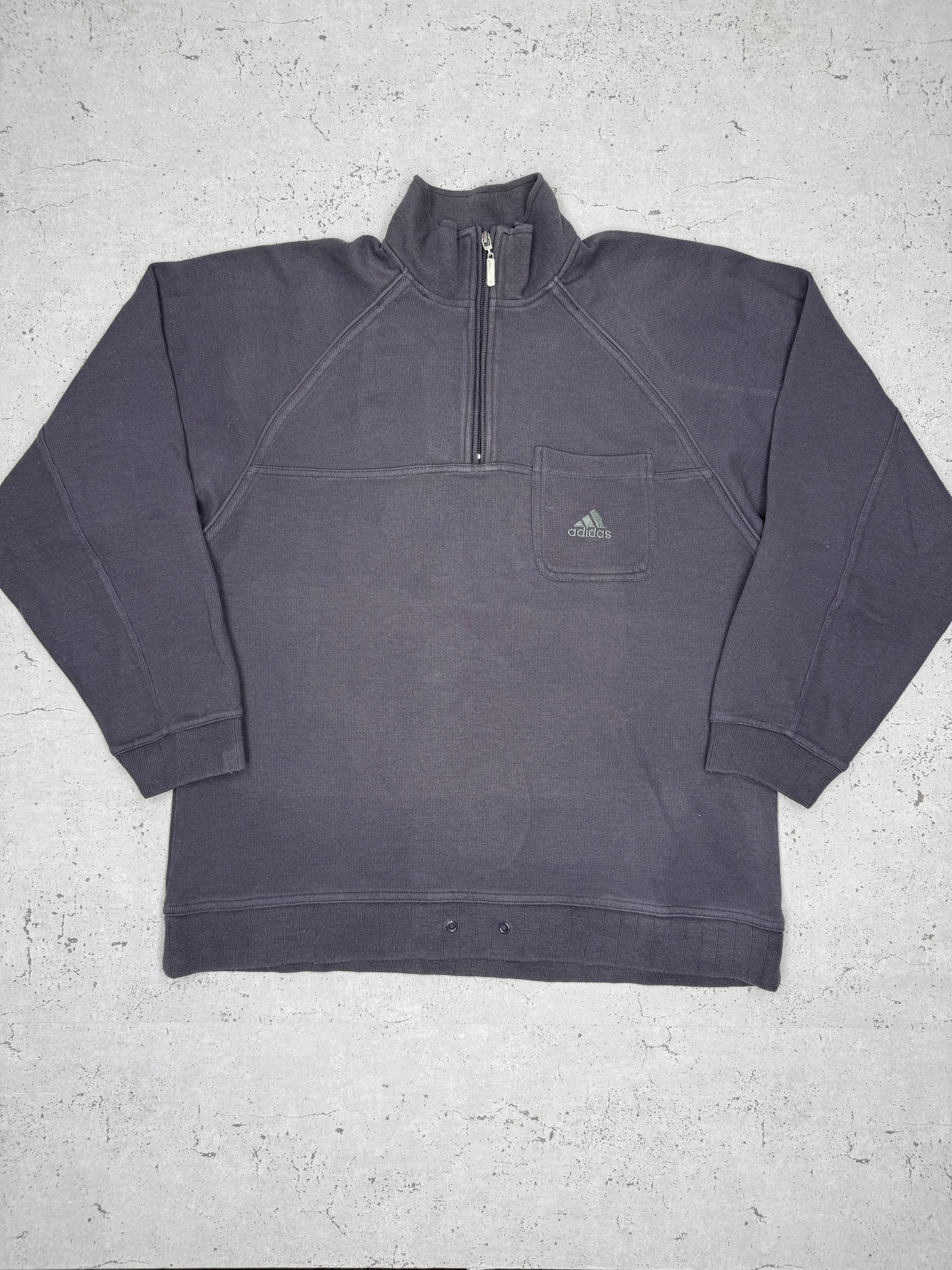 Adidas Vintage Zip Sweatshirt S - MonkeysVintage