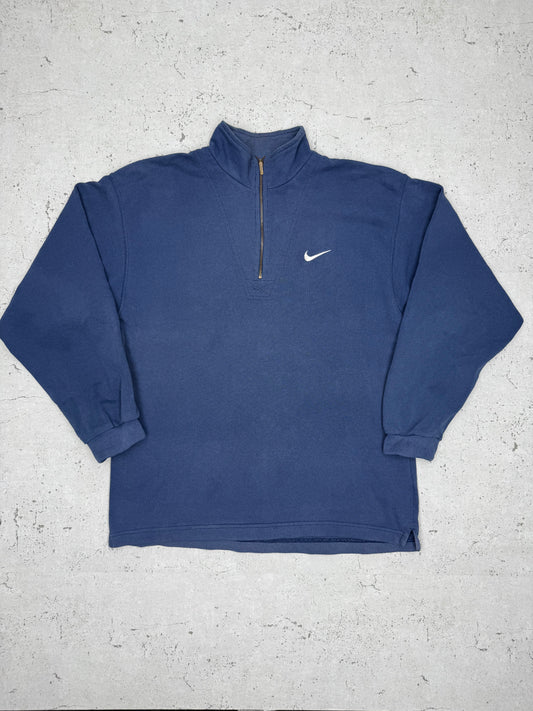 Nike Vintage Zip Sweatshirt Blau S - MonkeysVintage