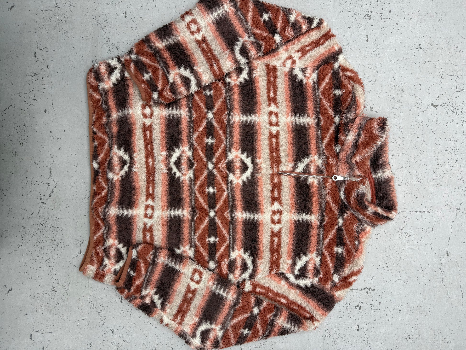 Aztec Teddy Fleece Halfzip braun – Foto 2