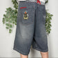 Red Ape vintage Jorts Baggy Denim Pants kurze Hose Y2K Hip Hop W42 XXL