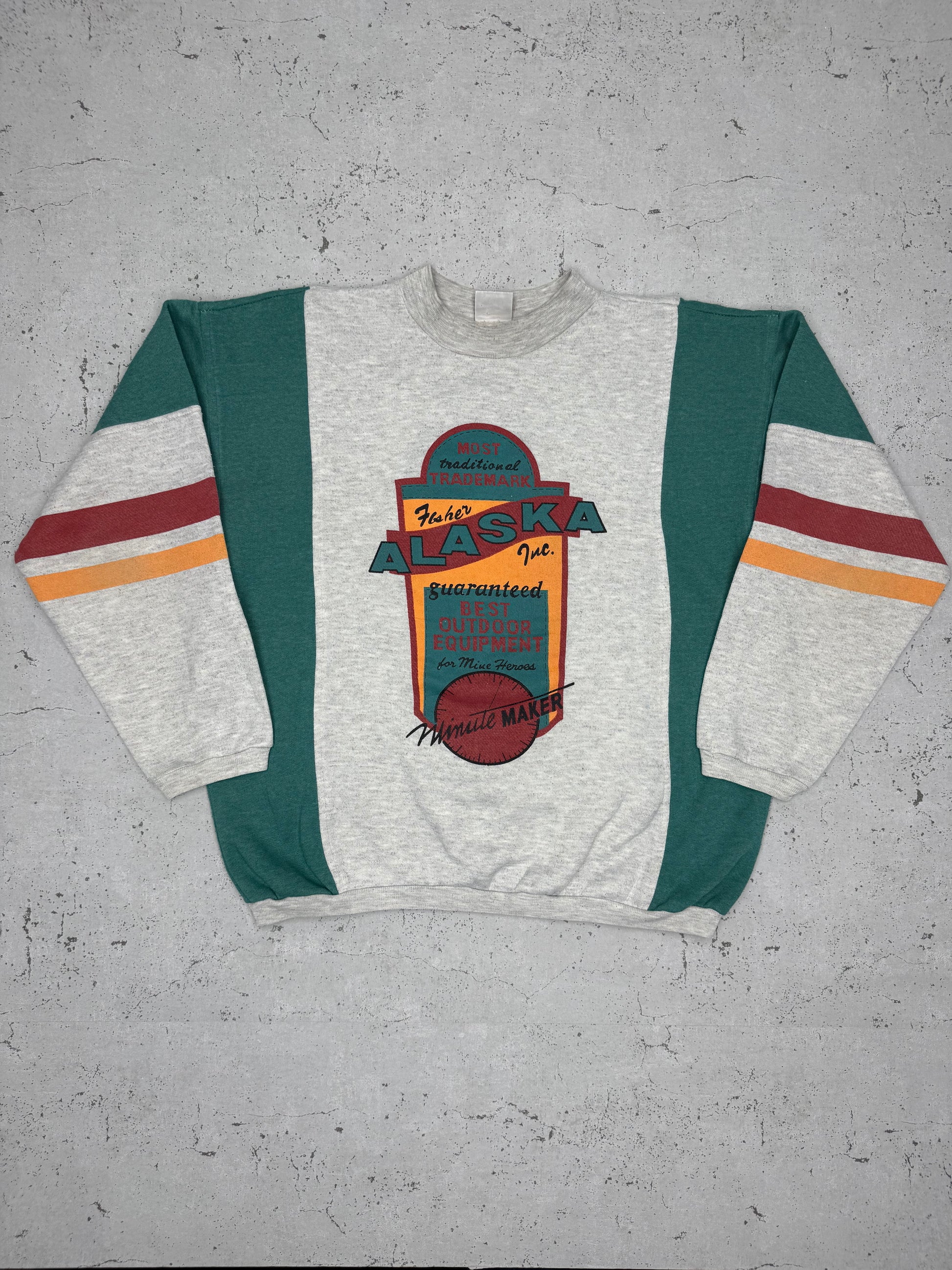 Alaska Vintage USA Sweatshirt Grün Grau M - MonkeysVintage