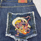 Red Monkey Vintage Baggy Y2K embroidered Jeans blau W40 - MonkeysVintage