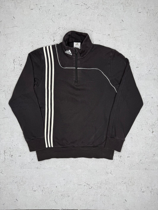 Adidas Vintage Zip Sweatshirt Schwarz M - MonkeysVintage