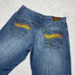 Roca Wear Y2K Vintage Baggy Jeans embroidered Hip Hop blau W38 L34 - MonkeysVintage
