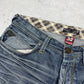 Quicksilver Y2K Vintage Straight Leg Fit Jeans blau W32 - MonkeysVintage