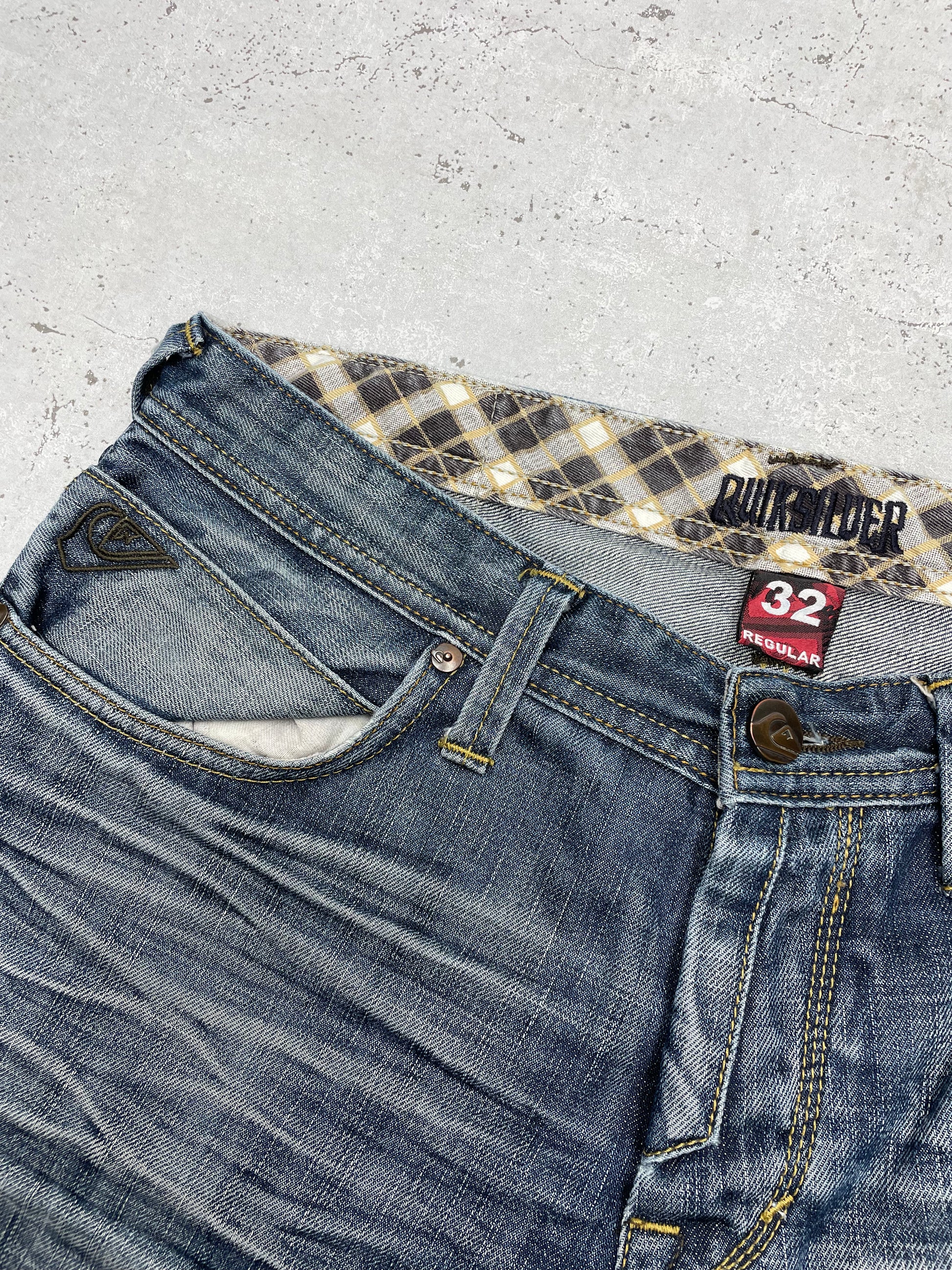 Quicksilver Y2K Vintage Straight Leg Fit Jeans blau W32 - MonkeysVintage