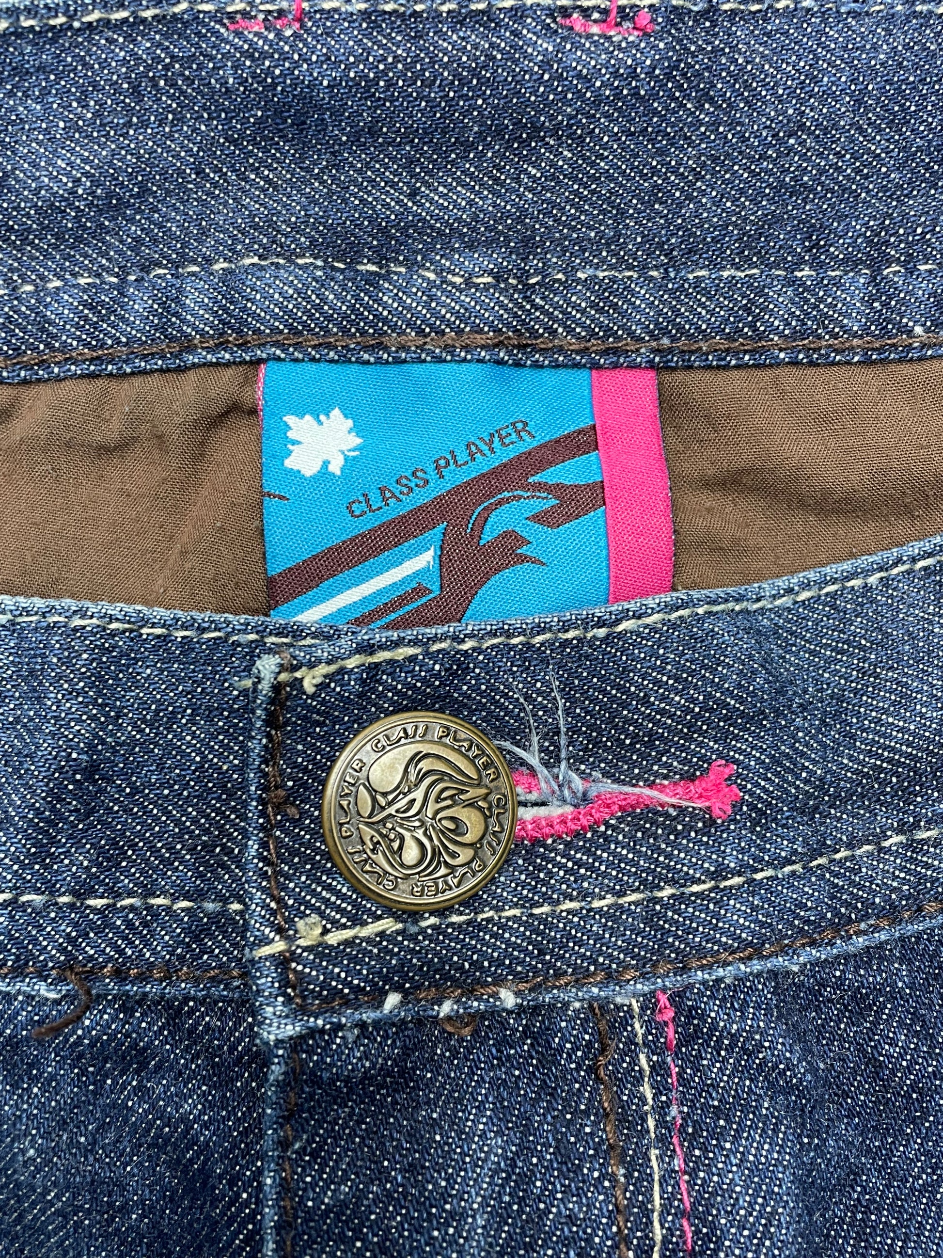Class Player Vintage Baggy Japanese Jeans Y2K W40 L32 - MonkeysVintage