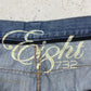 Eight 732 Vintage Y2K Baggy embroidered Jeans blau W44 L34 - MonkeysVintage