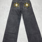 Old Culture Vintage Baggy Y2K embroidered Jeans schwarz W27 - MonkeysVintage