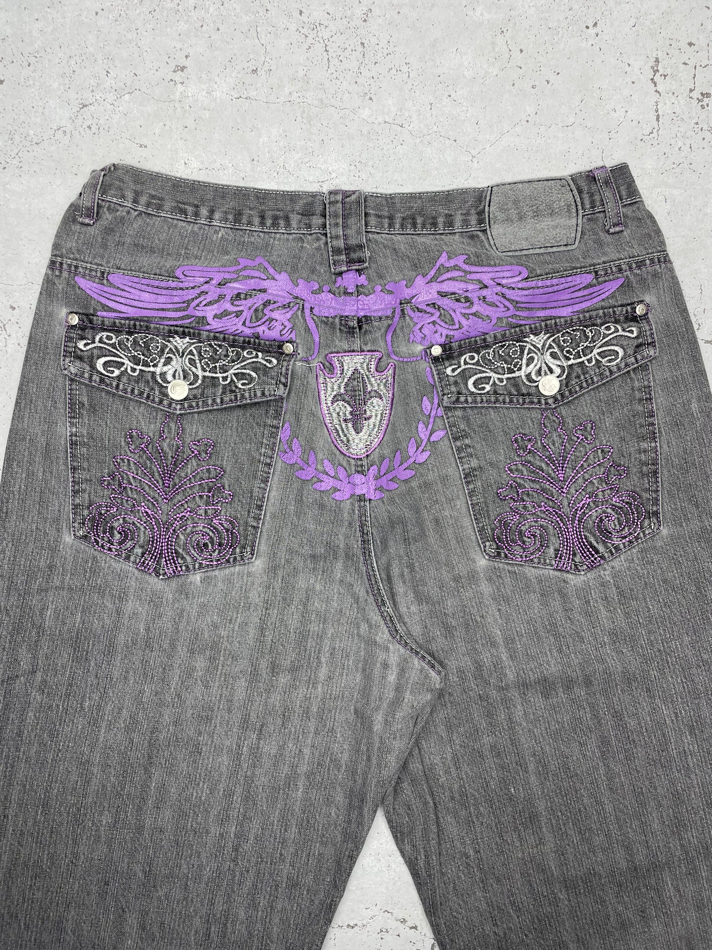Old Skool Y2K Vintage Baggy Jeans grau W38 L34 - MonkeysVintage