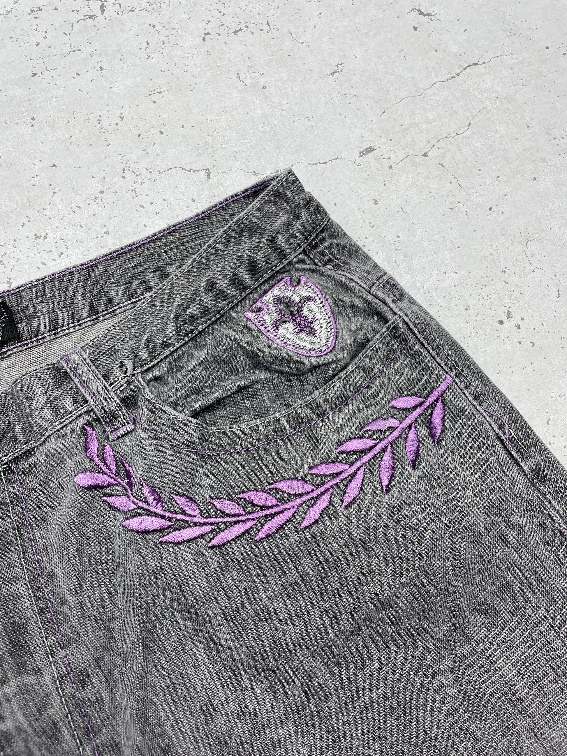 Old Skool Y2K Vintage Baggy Jeans grau W38 L34 - MonkeysVintage