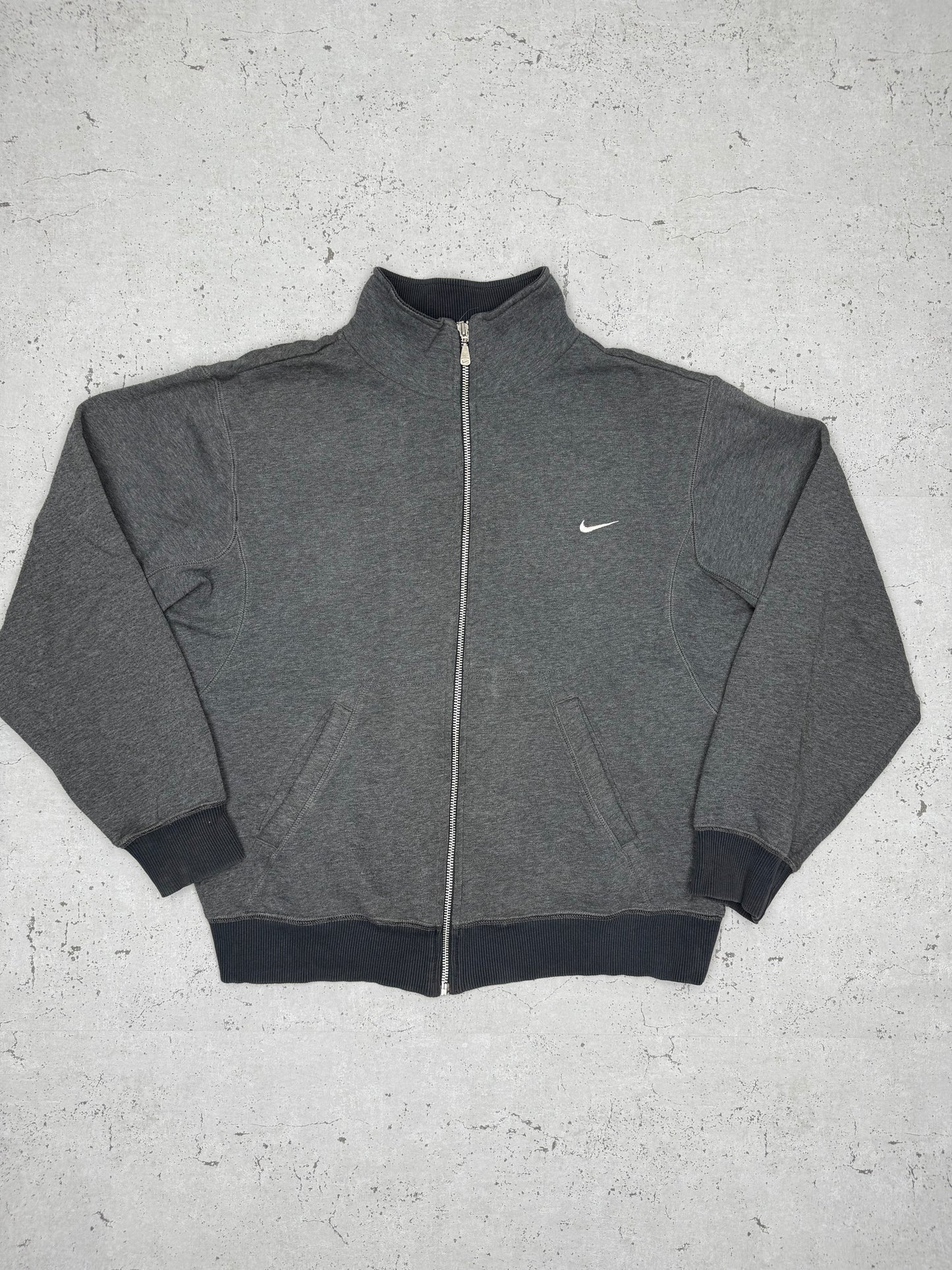 Nike Vintage Zipper Sweatshirt Grau M - MonkeysVintage