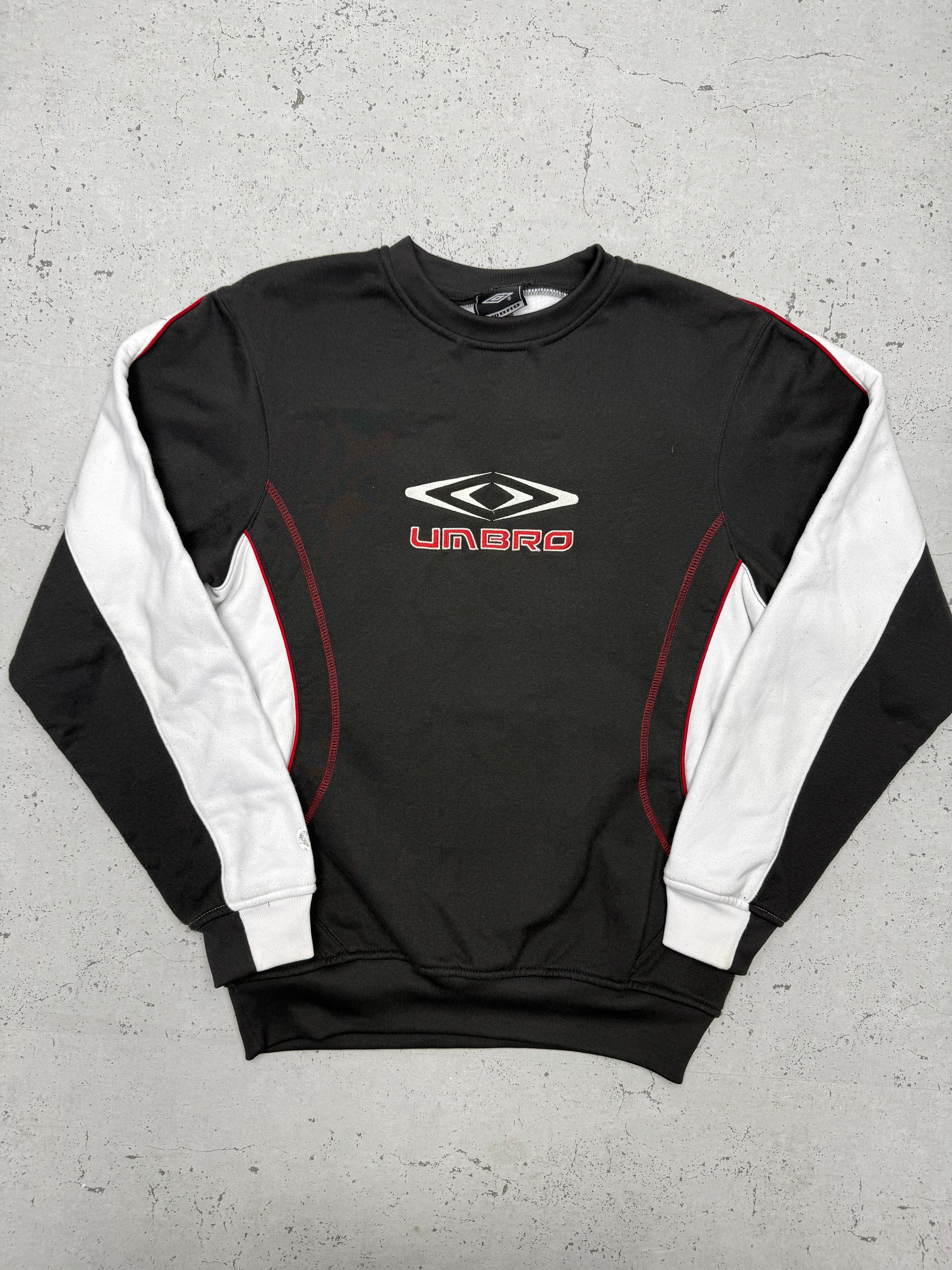 Umbro rote Paspeln Sweatshirt schwarz – Foto 2