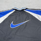 Nike Vintage Spellout Big Swoosh Sweater Windbreaker blau schwarz L - MonkeysVintage