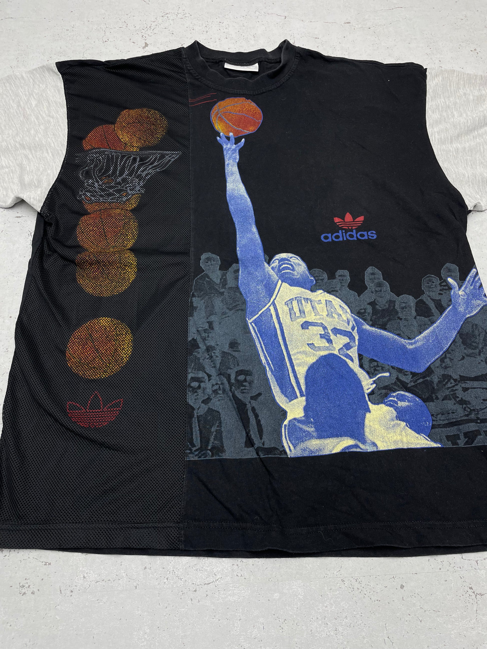 Adidas Utah Jazz Retro NBA Shirt Tee schwarz L - MonkeysVintage