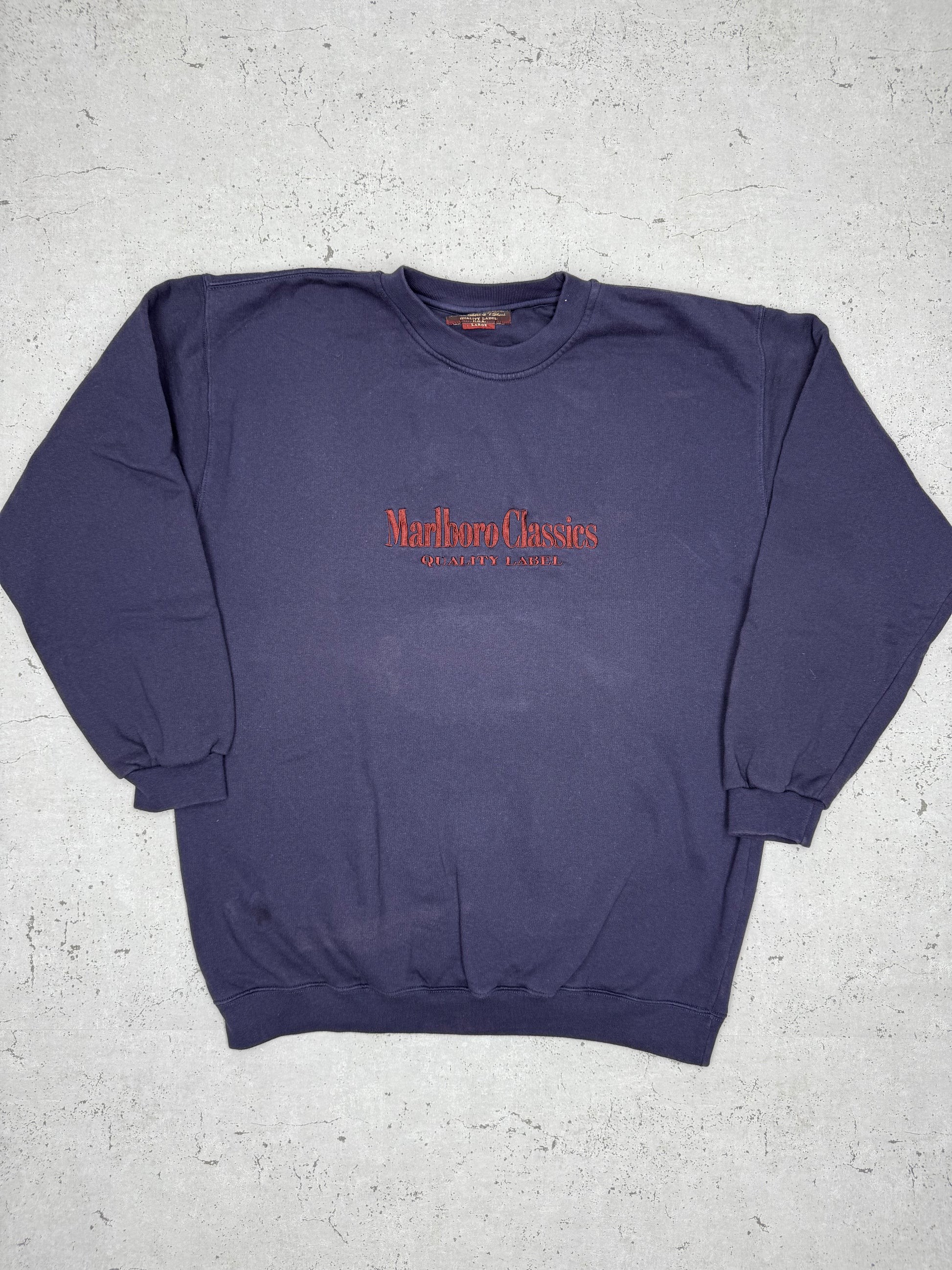 Marlboro Classics Vintage Sweatshirt Blau L - MonkeysVintage