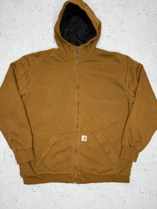 Carhartt Vintage Heavy Zipper Jacke Workwear Braun XL - MonkeysVintage
