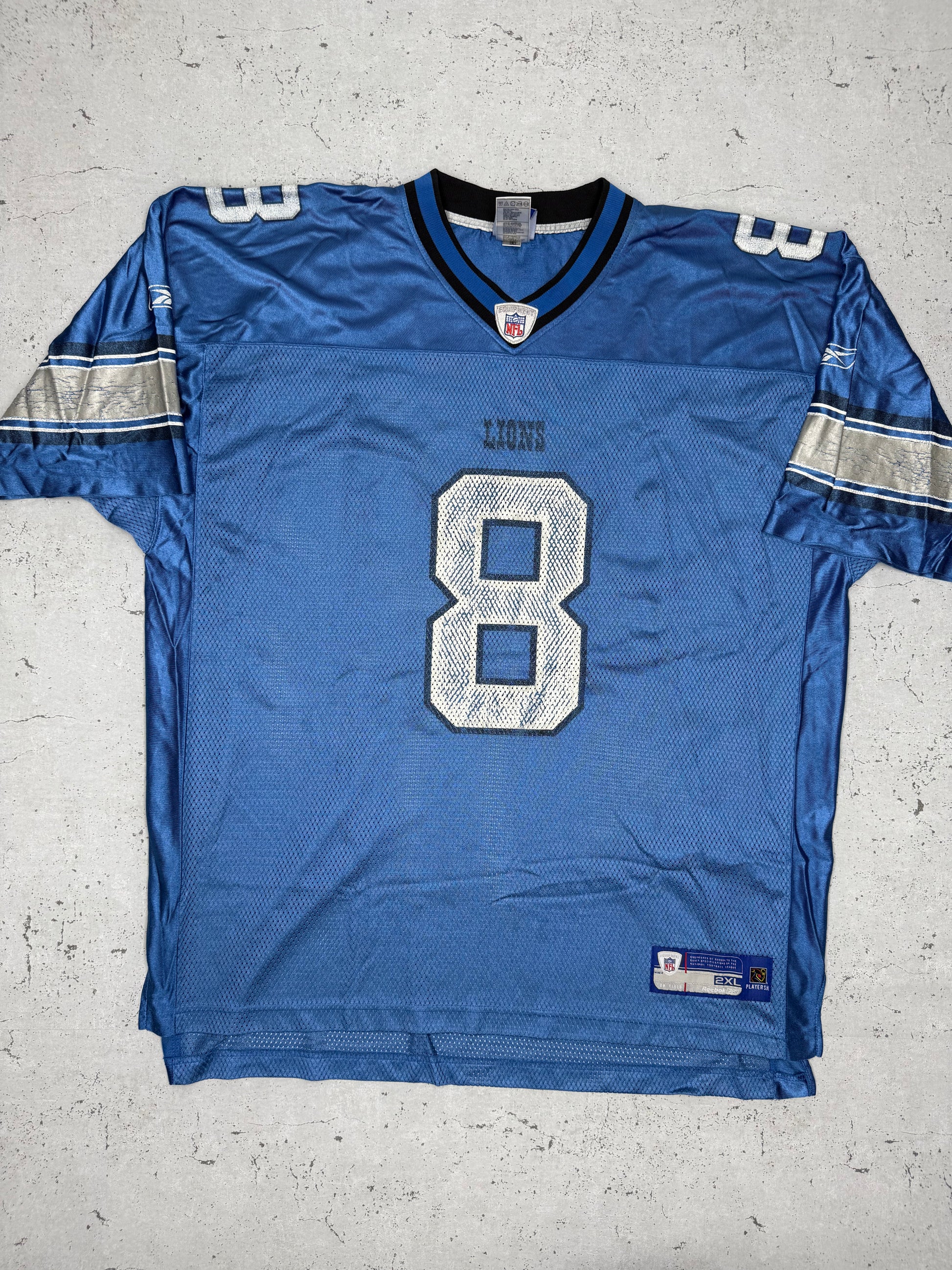 Reebok NFL Detroit Lions Jersey Trikot Blau XXL - MonkeysVintage