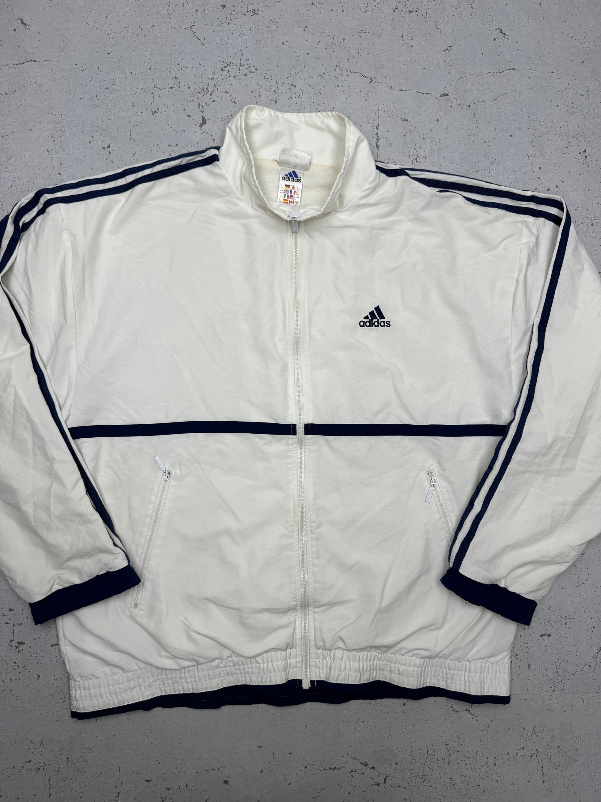 adidas Streifen Trainingsjacke weiß – Foto 2