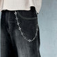 "Holy Drip" Streetwear silber Hosenkette mit Kreuzen als Glieder Pants Chain