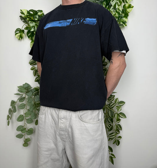 Nike Vintage Y2K T-Shirt Schwarz Blau L - MonkeysVintage