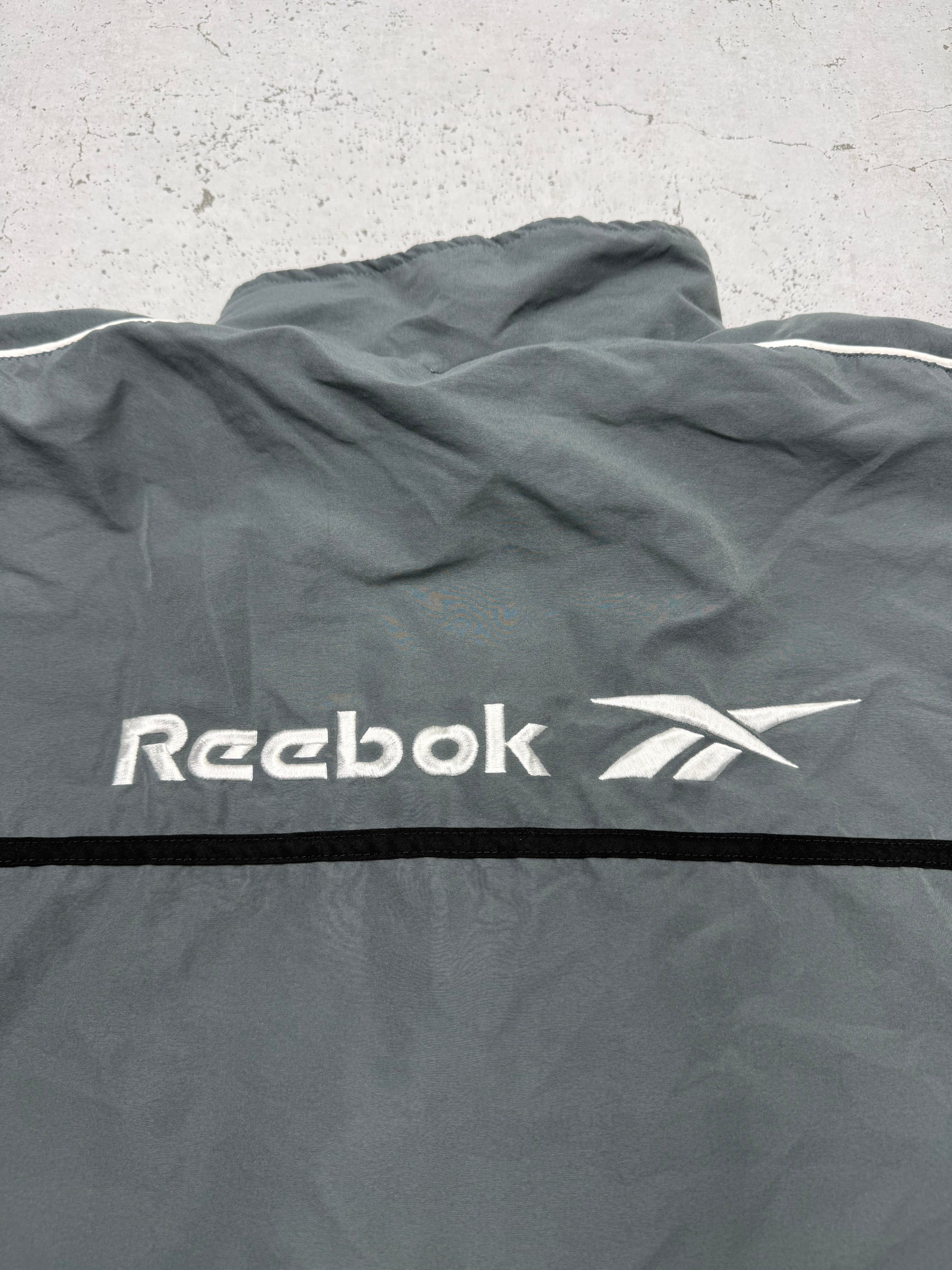 Reebok großes Logo hinten Trainingsjacke grau – Foto 9