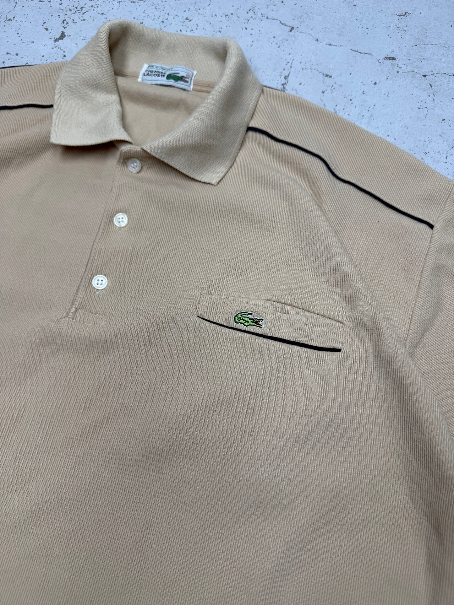 Lacoste Brusttasche Made in France Polo beige – Foto 3