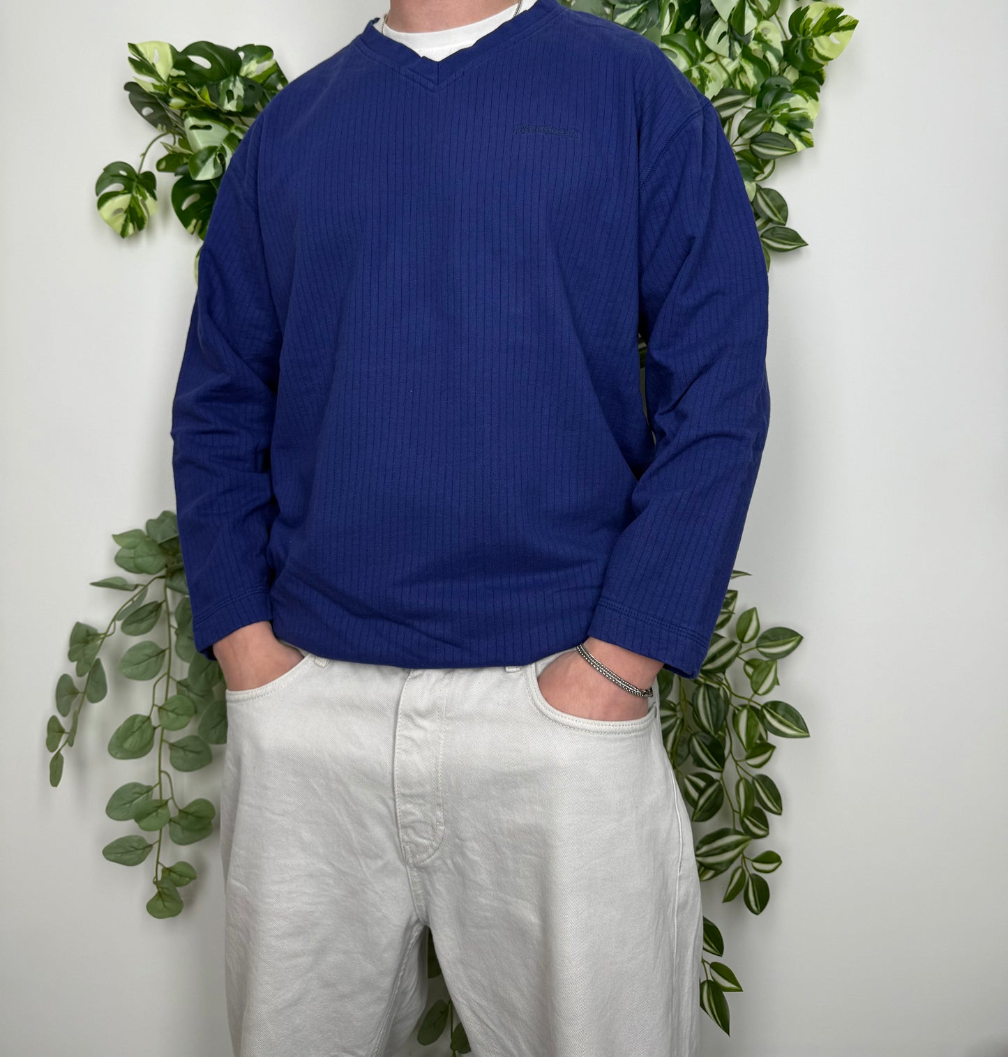 Reebok 90er Vintage Sweatshirt Blau L - MonkeysVintage