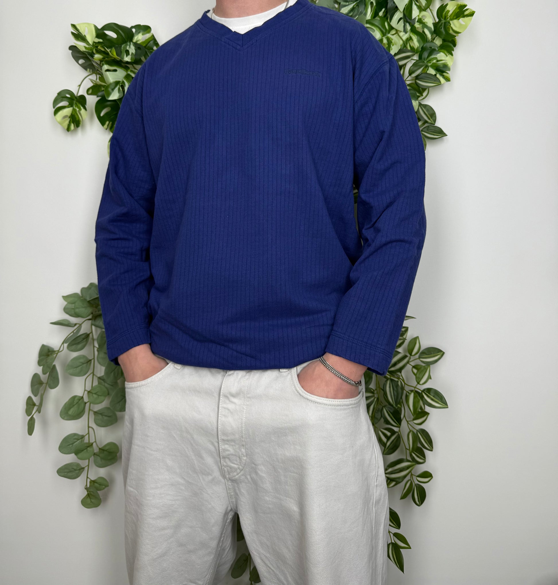 Reebok 90er Vintage Sweatshirt Blau L - MonkeysVintage