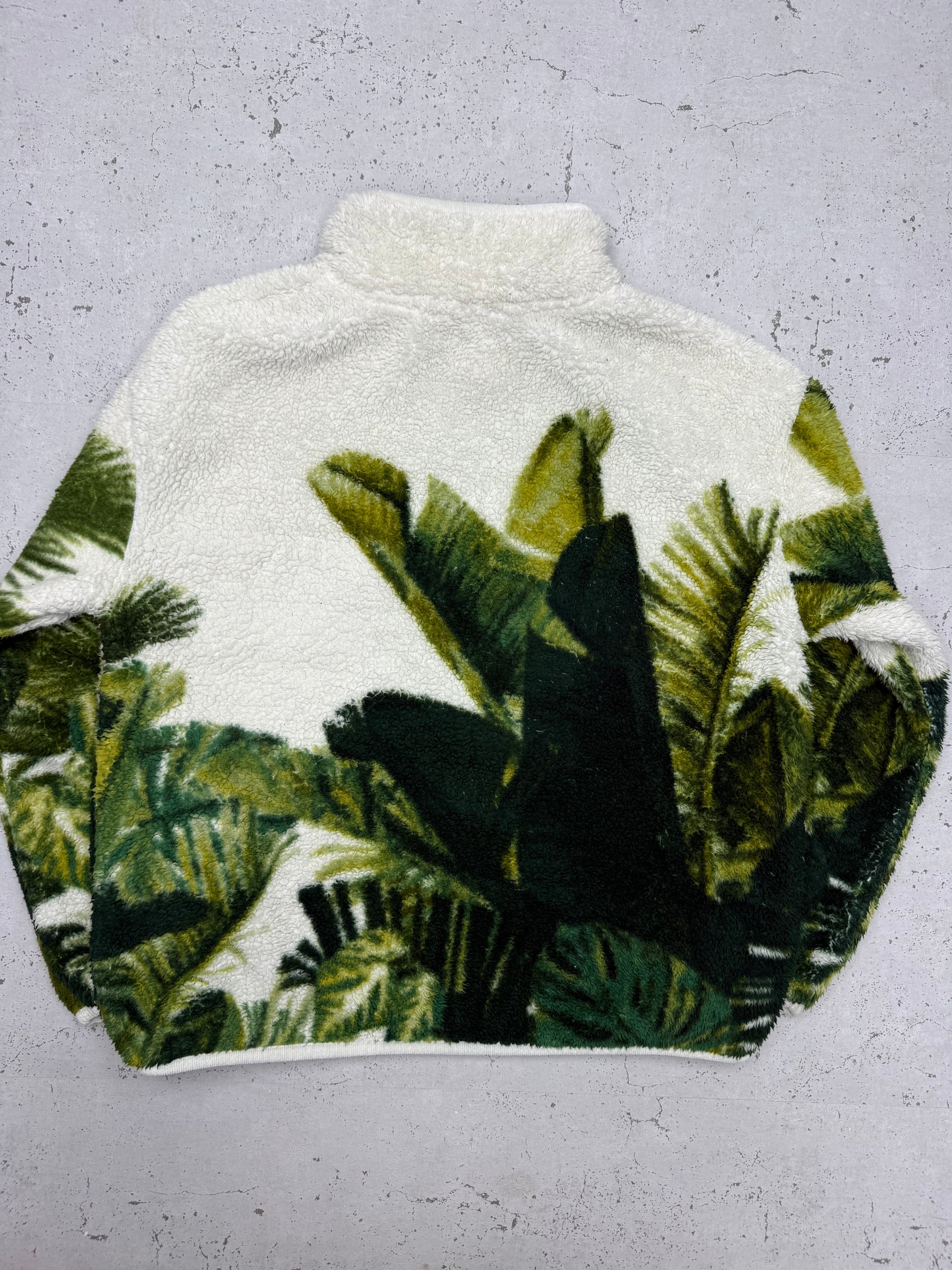 Next Downtime Palmen Sherpa Fleece Halfzip weiß – Foto 4
