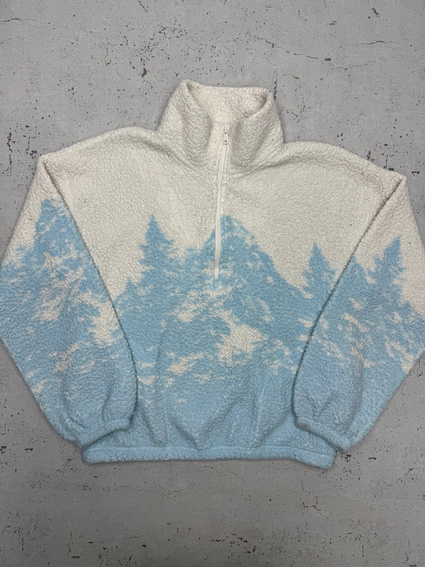 Gilly Hicks Berge Tannen Sherpa Fleece Halfzip hellblau – Foto 2