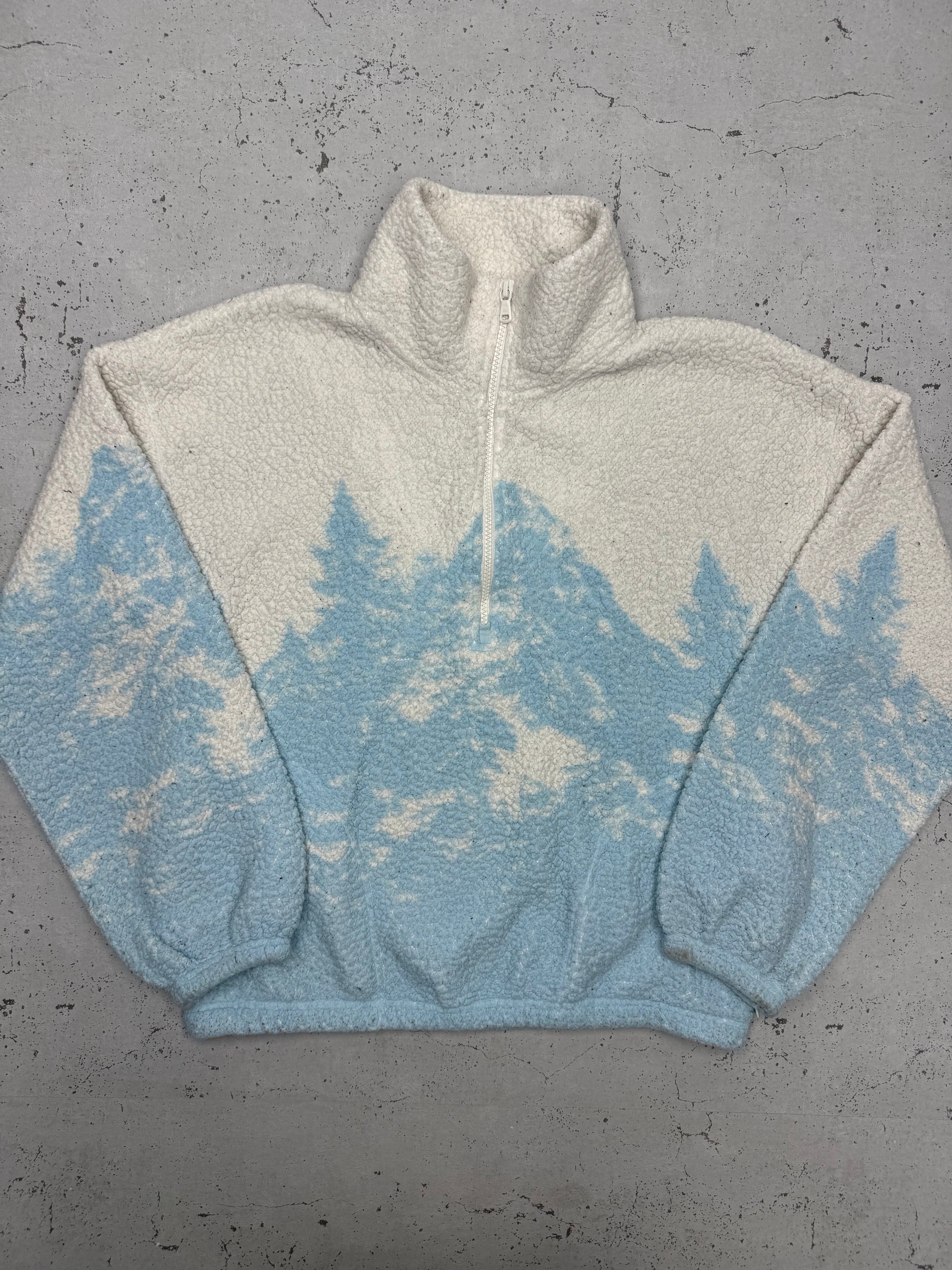 Gilly Hicks Berge Tannen Sherpa Fleece Halfzip hellblau – Foto 2