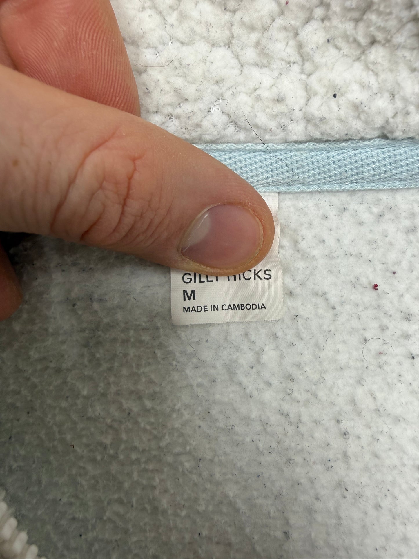 Gilly Hicks Berge Tannen Sherpa Fleece Halfzip hellblau – Foto 3