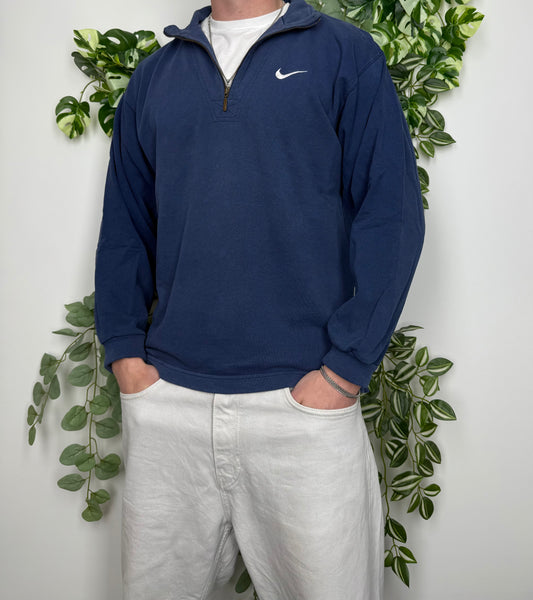 Nike Vintage Zip Sweatshirt Blau S - MonkeysVintage