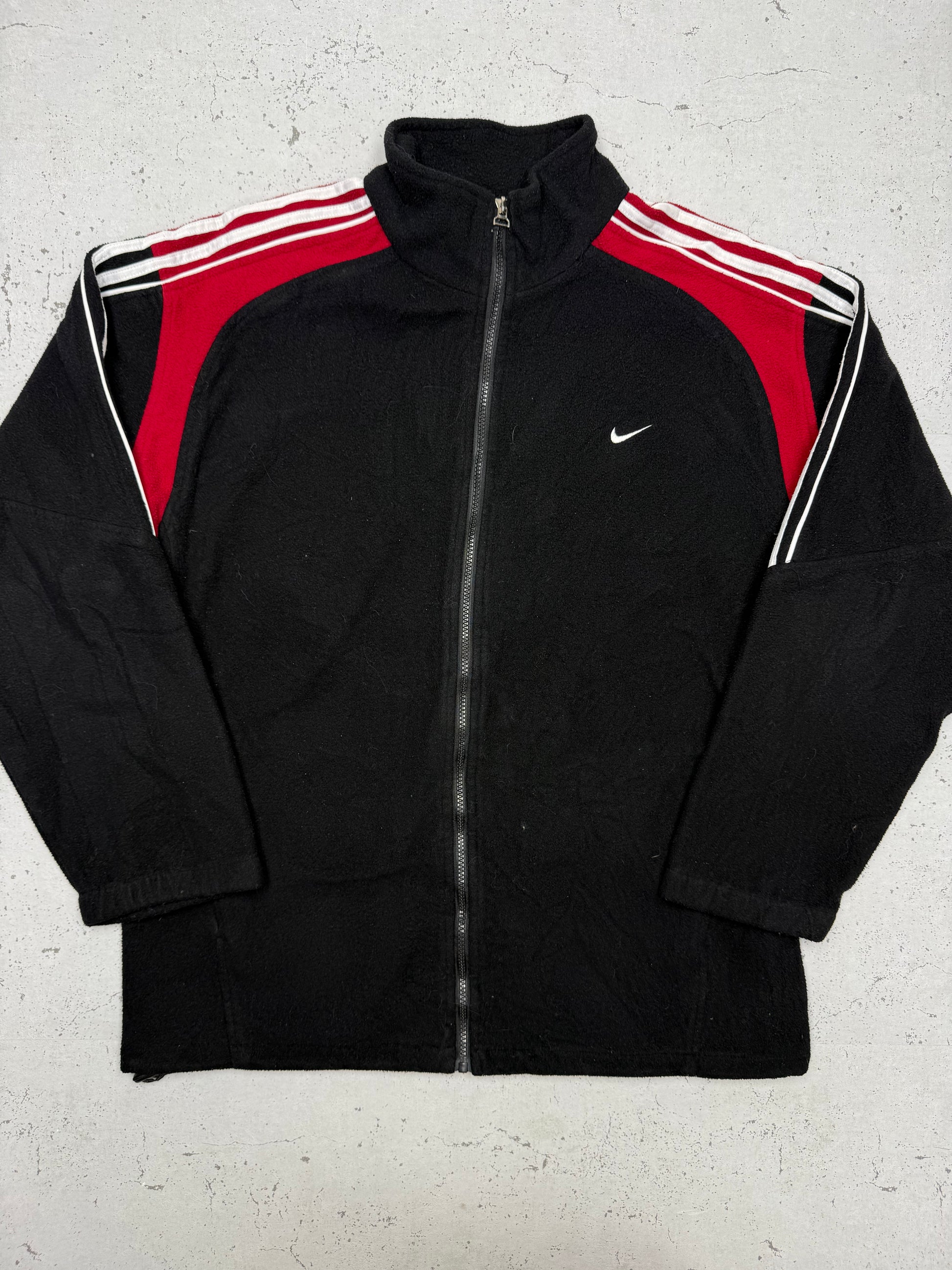 Nike rote Schultern Fleecejacke schwarz – Foto 2