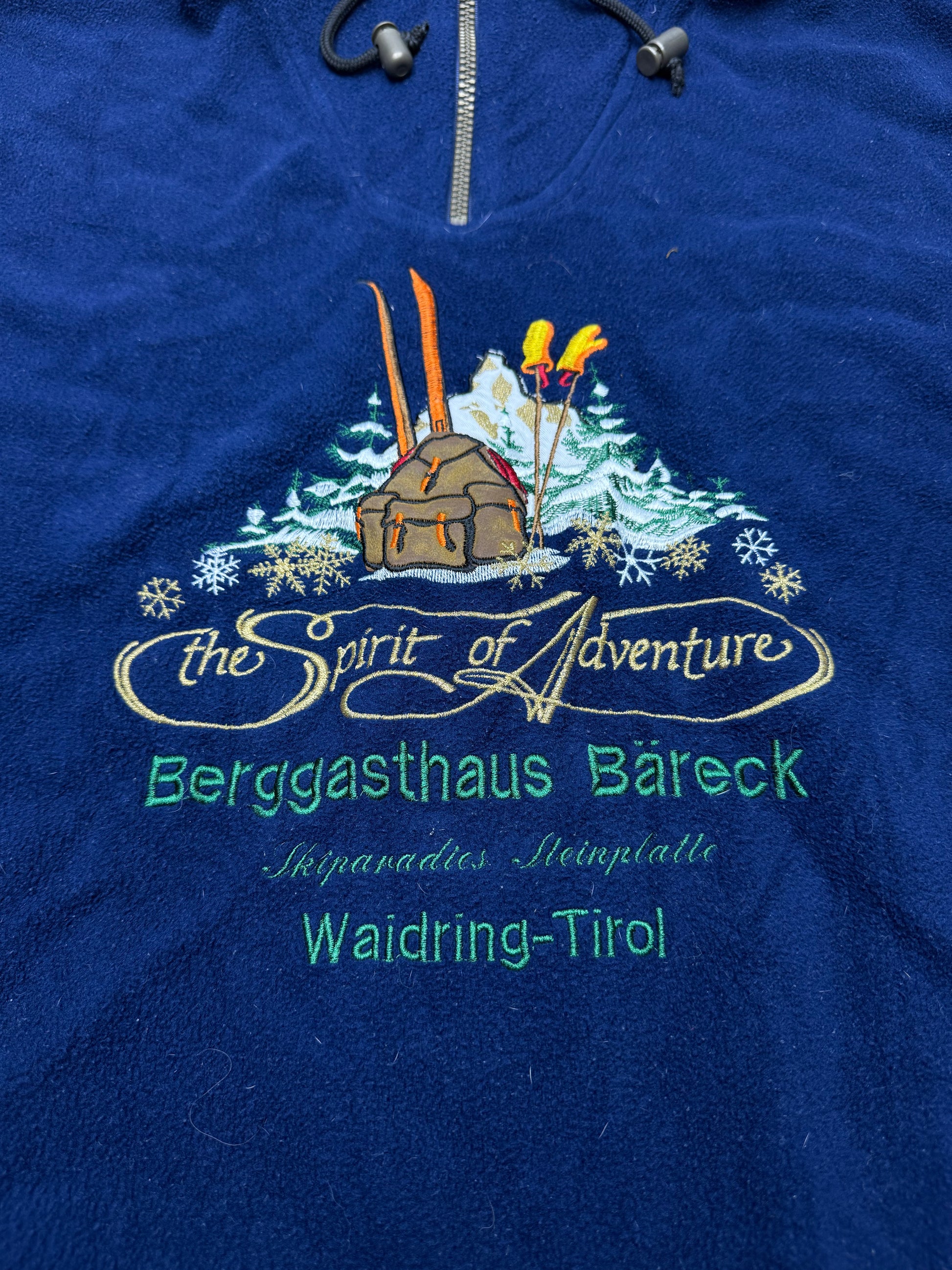 Berggasthaus Bäreck Tirol Fleece Pullover blau – Foto 3