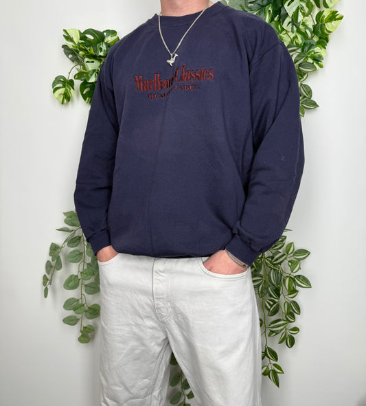 Marlboro Classics Vintage Sweatshirt Blau L - MonkeysVintage
