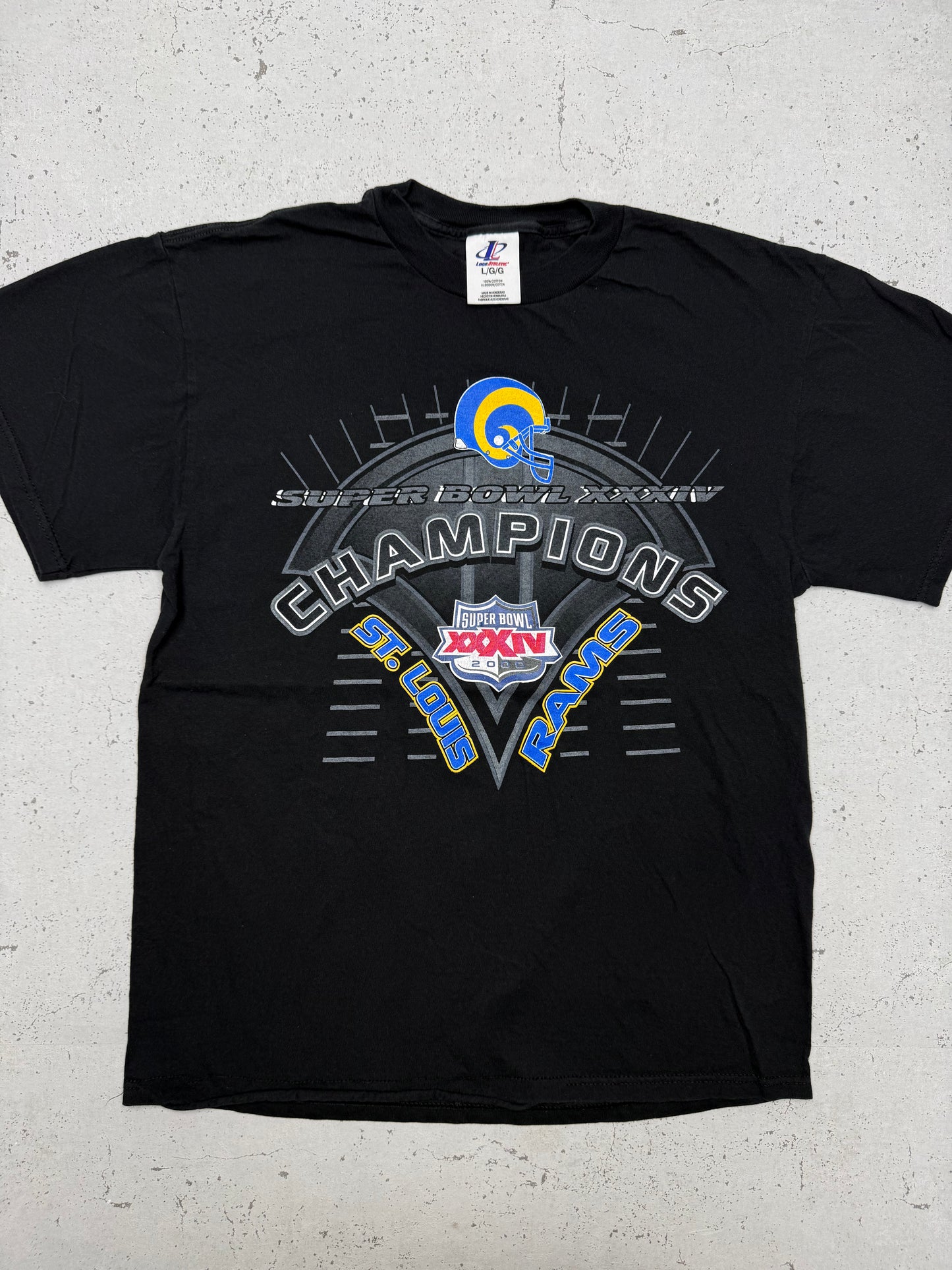 Logo Athletic Super Bowl XXXIV Rams T-Shirt schwarz – Foto 2